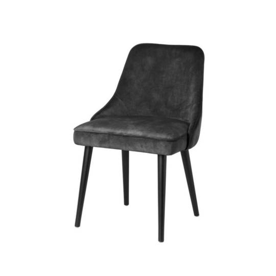 Pedro Dining Chair - Dark grey Velvet